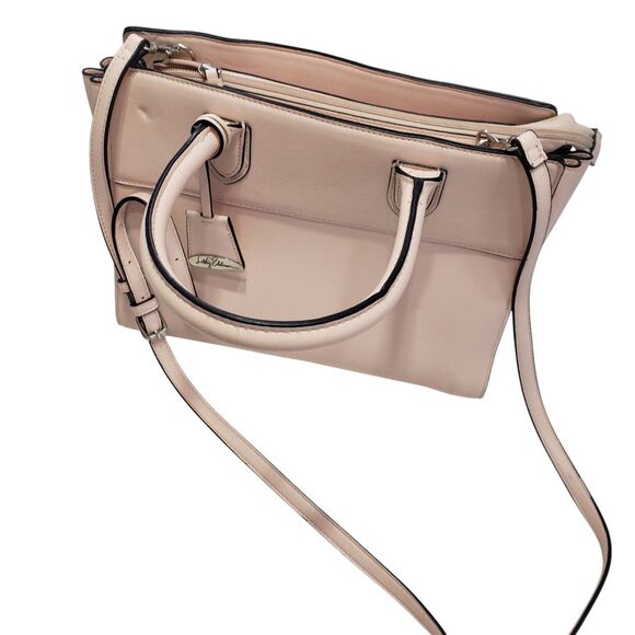 Libby Edelman Pink Satchel with Adjustable Strap for Shoulder Bag and Crossbody - Picture 2 of 12